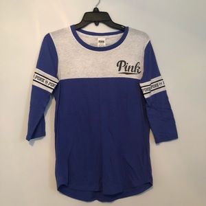 VS PINK 3/4 sleeve top